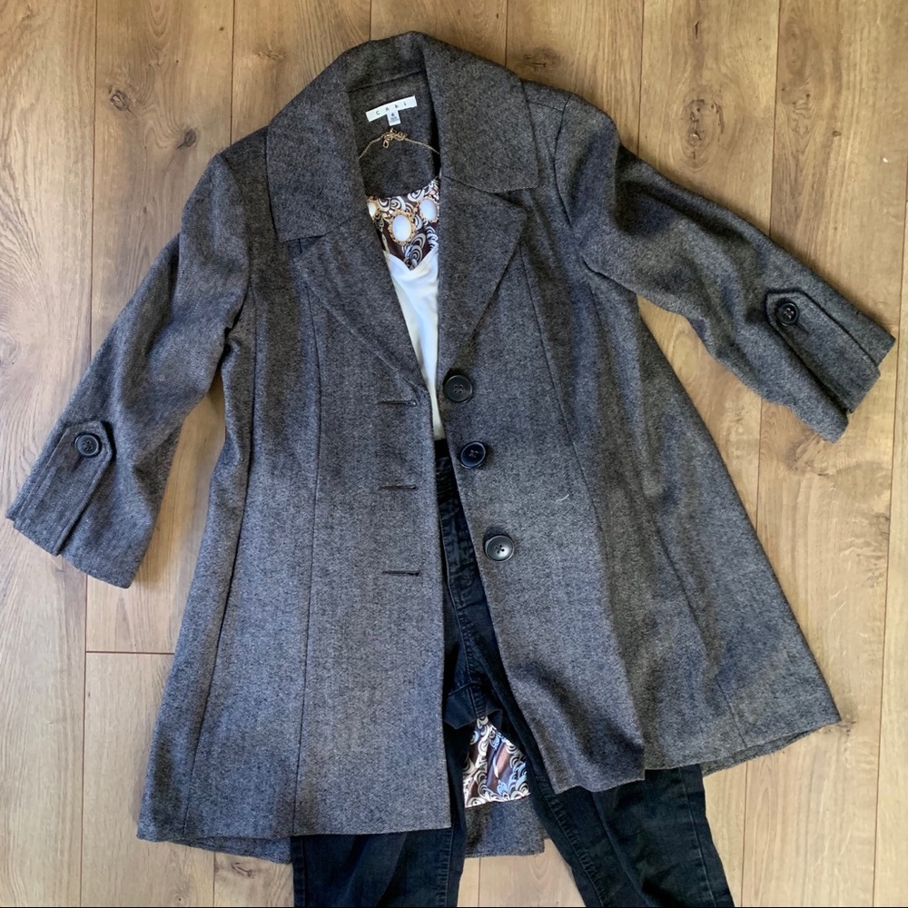 CAbi pleated trench coat